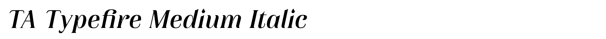 TA Typefire Medium Italic image